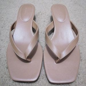 Brown flip flop sandals